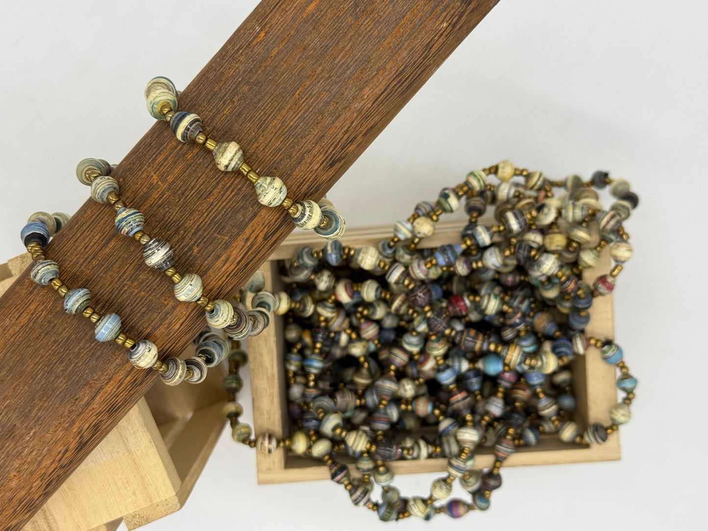 Mini Bead Single Strand Paper Bead Bracelets
