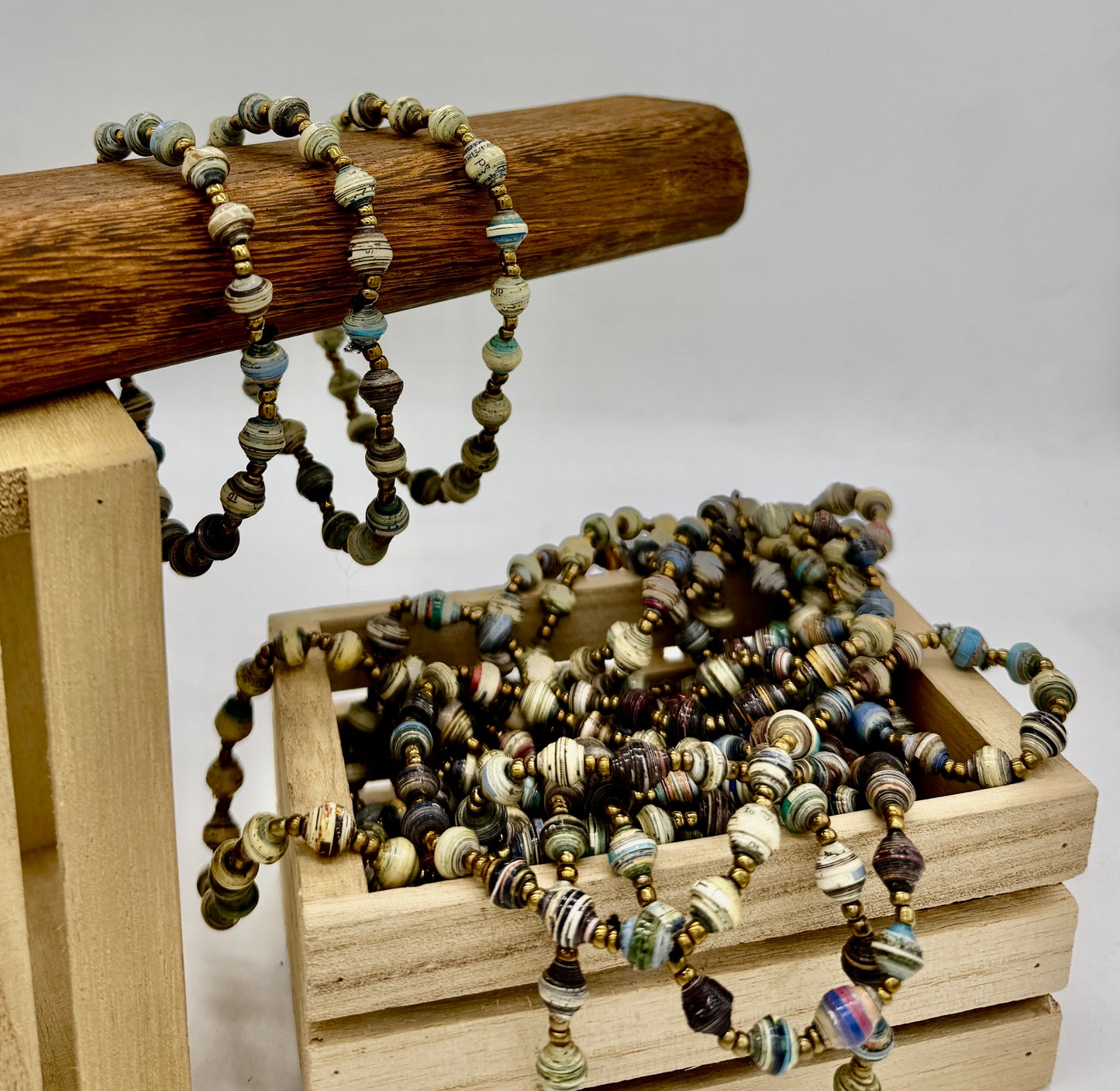 Mini Bead Single Strand Paper Bead Bracelets