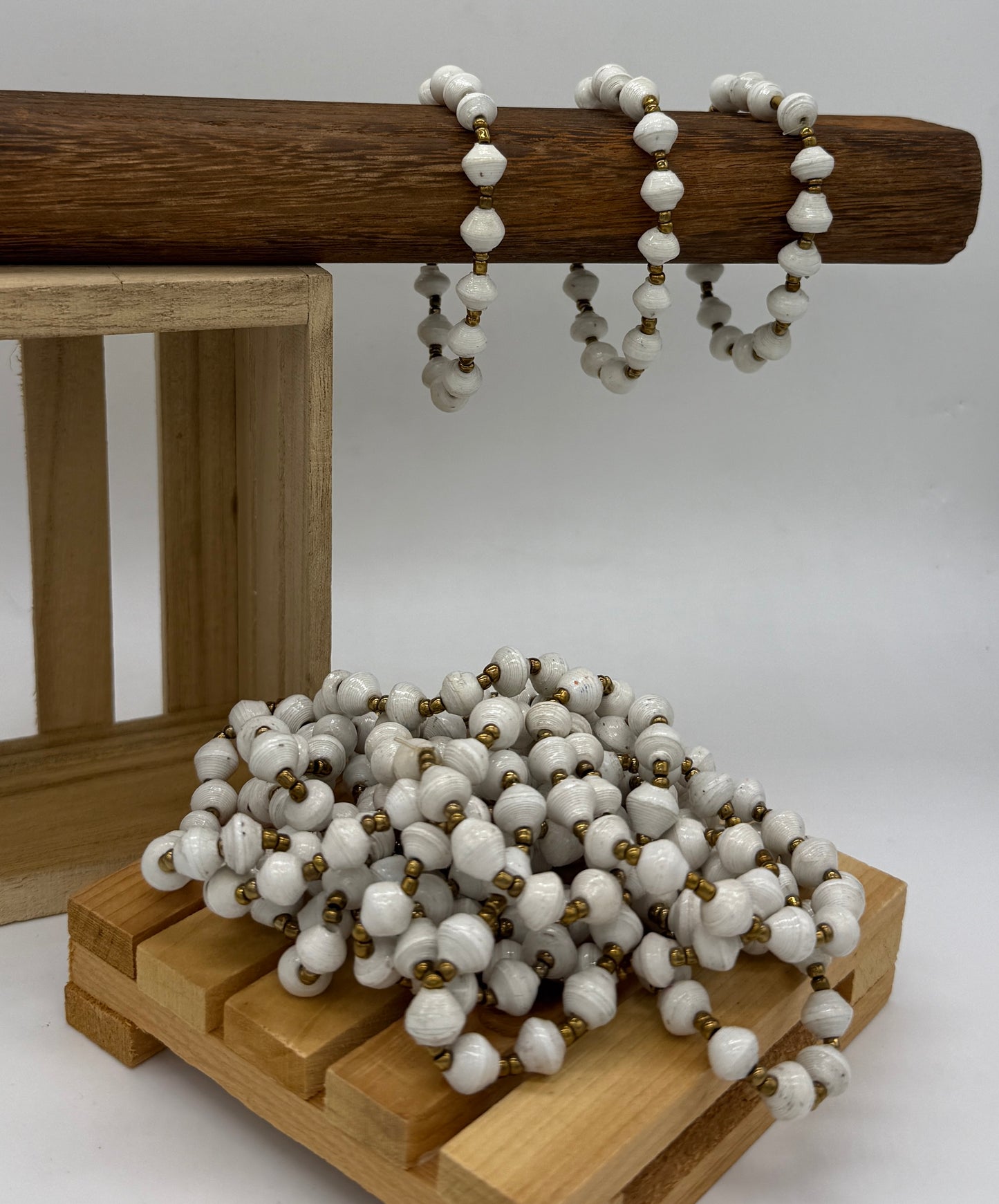 Mini Bead Single Strand Paper Bead Bracelets