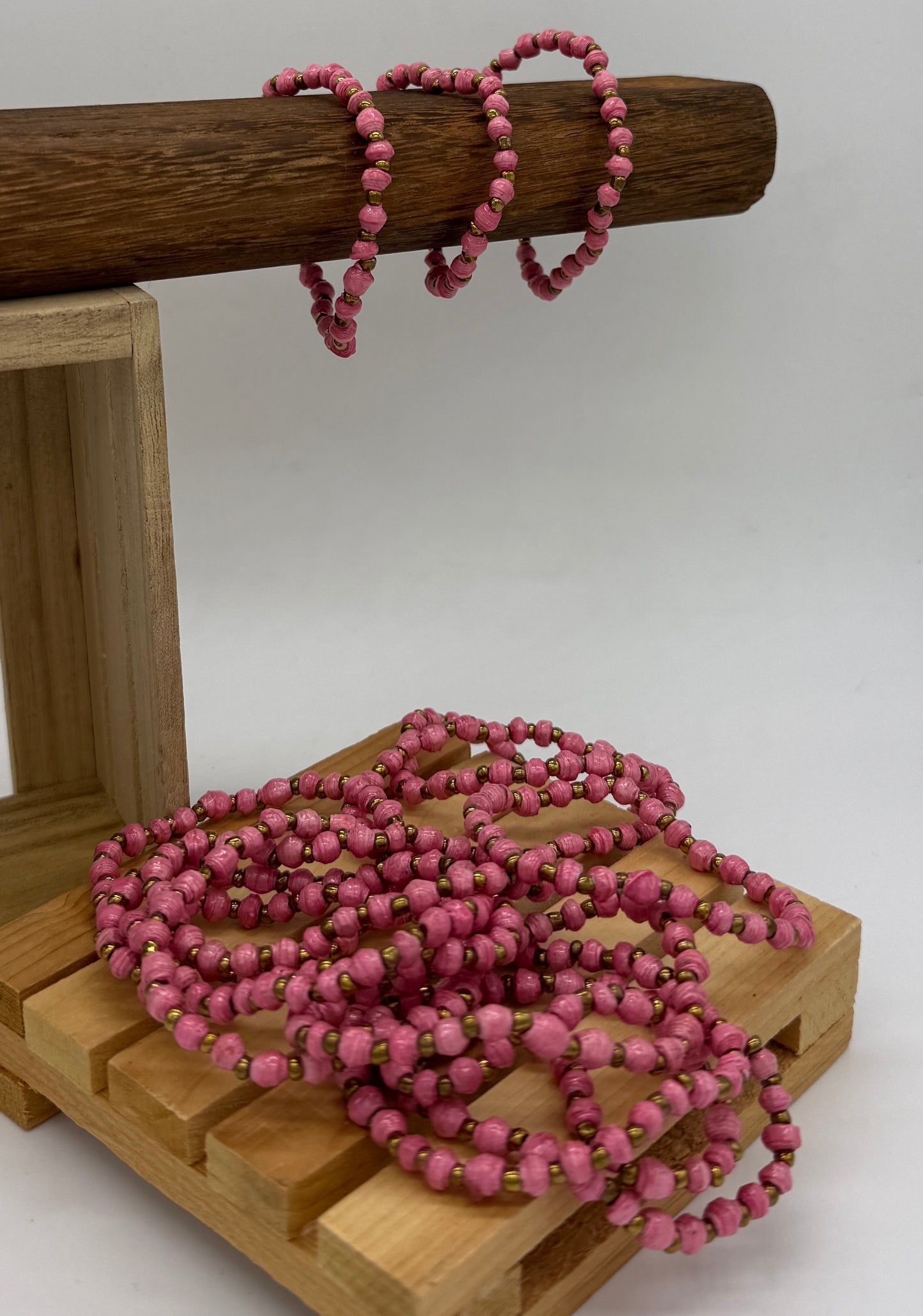 Mini Bead Single Strand Paper Bead Bracelets