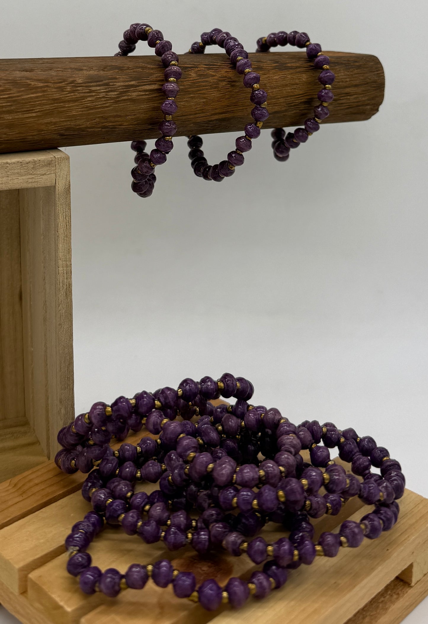 Mini Bead Single Strand Paper Bead Bracelets