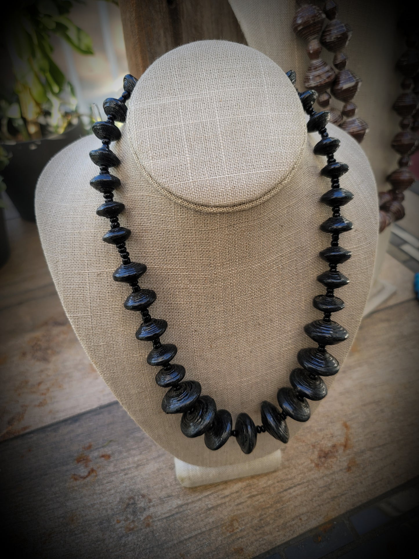 Patricia Collection Sphere and Starship Paper Bead Necklace