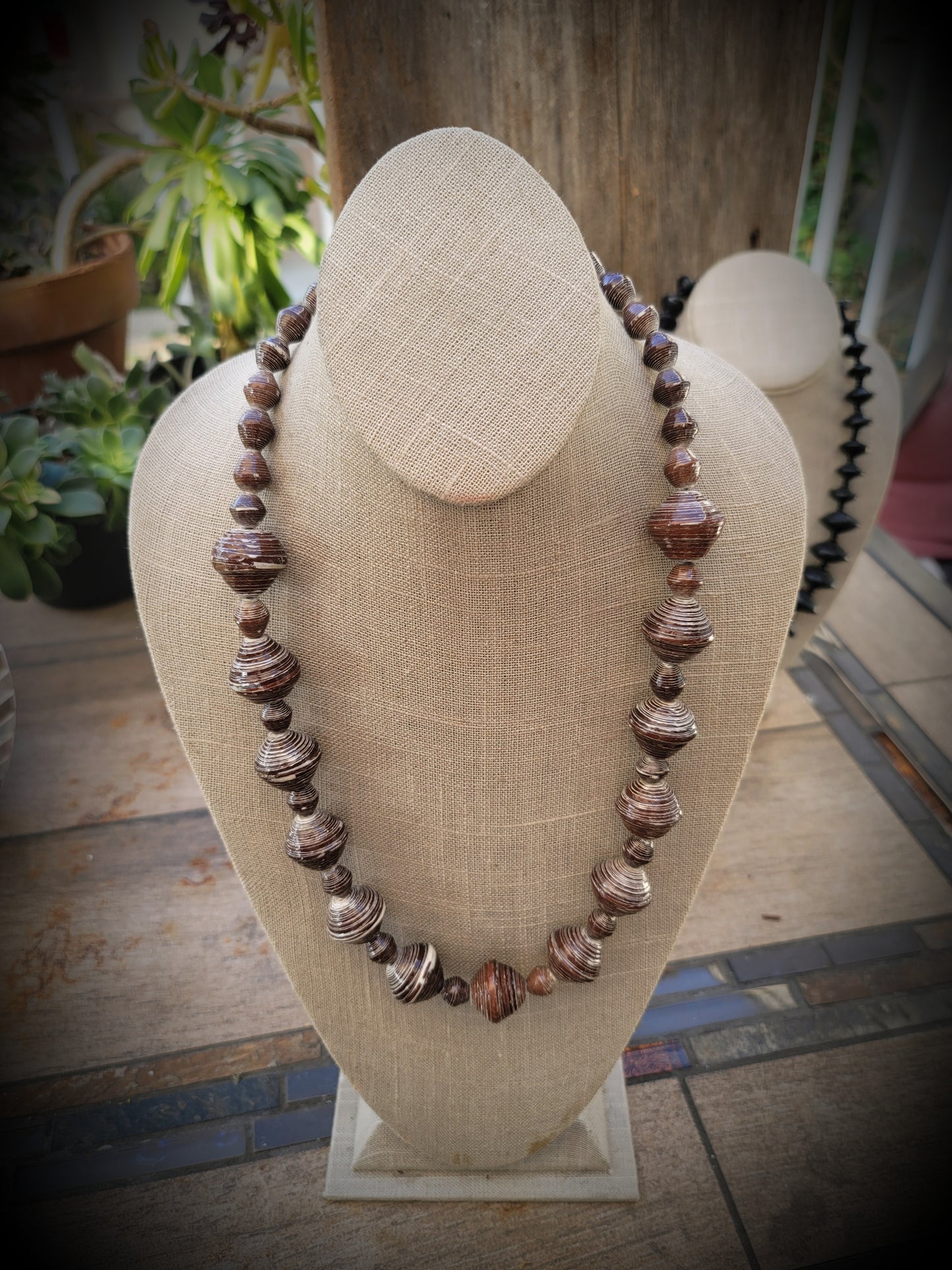 Patricia Collection Sphere and Starship Paper Bead Necklace
