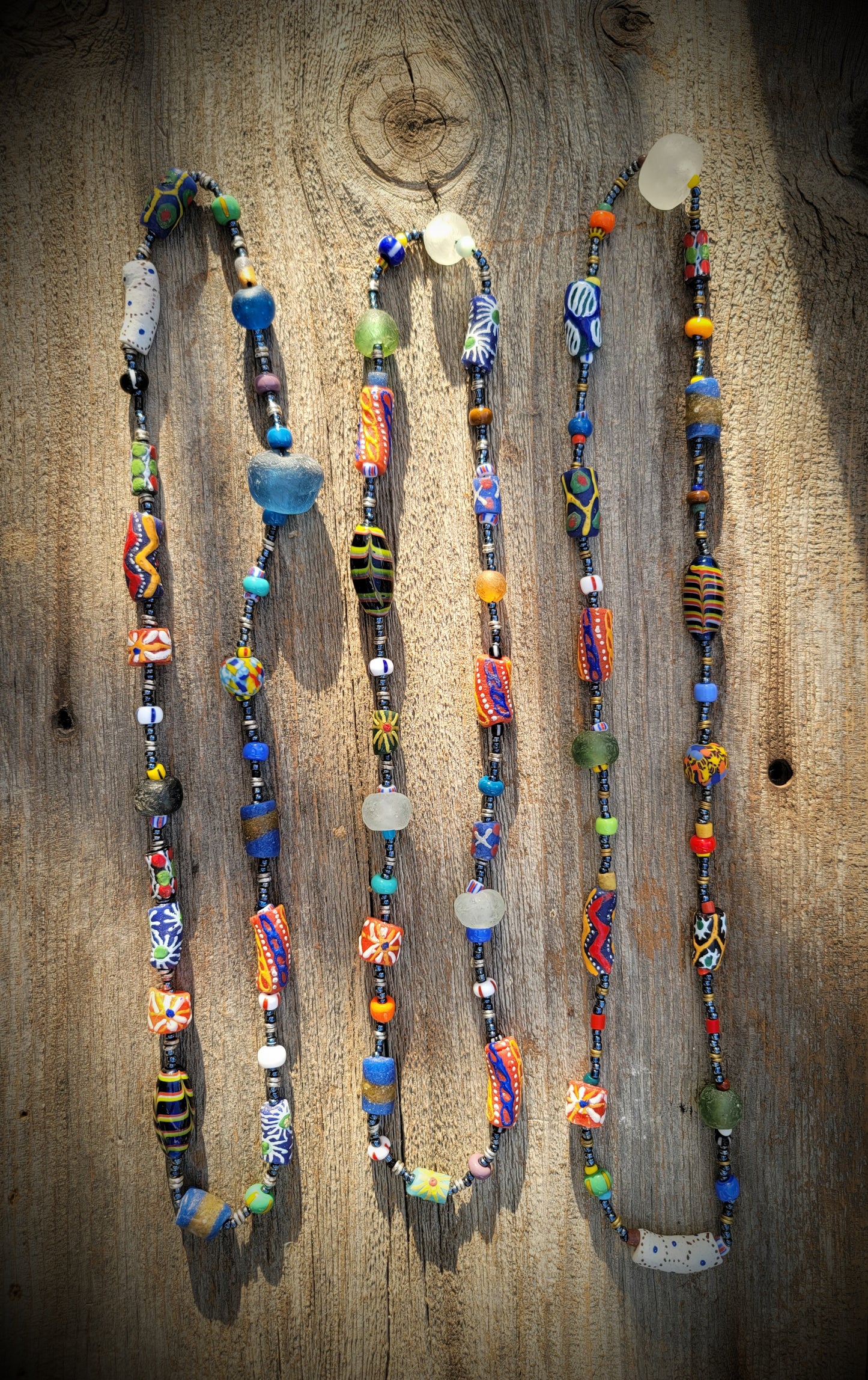 Groovy Glass Bead Necklace
