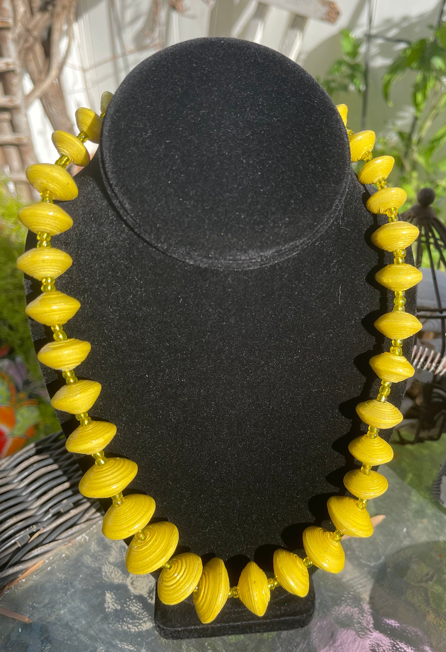 Patricia Collection Sphere and Starship Paper Bead Necklace