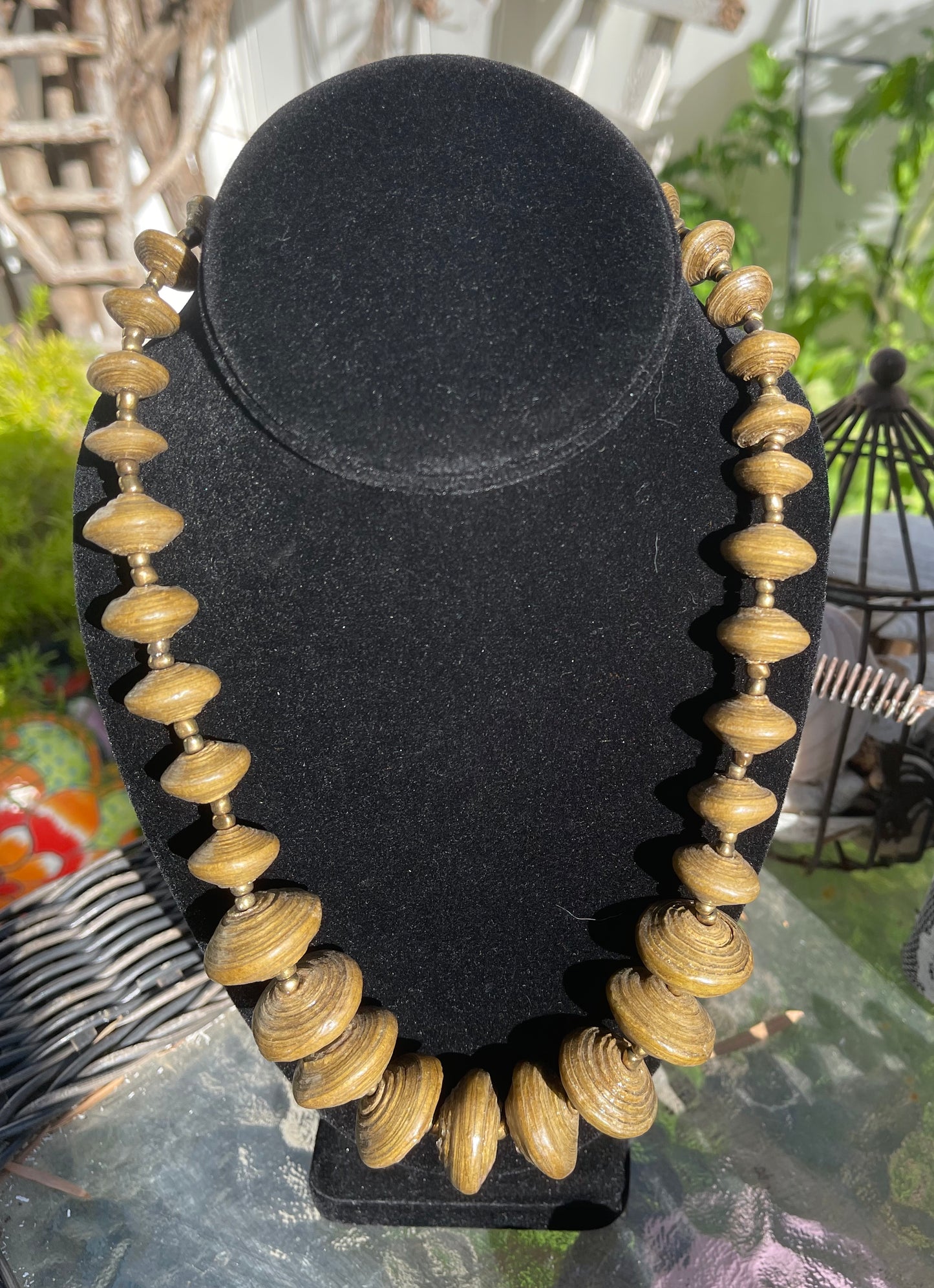 Patricia Collection Sphere and Starship Paper Bead Necklace