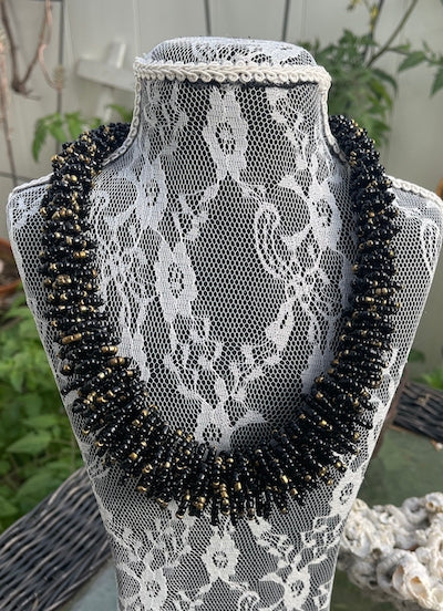The Rael Handmade Loop Seed Bead Necklace