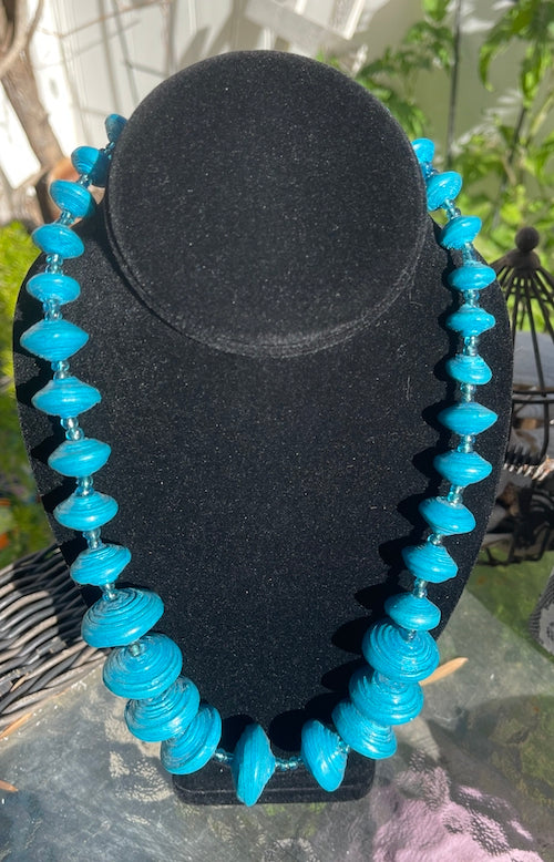 Patricia Collection Sphere and Starship Paper Bead Necklace