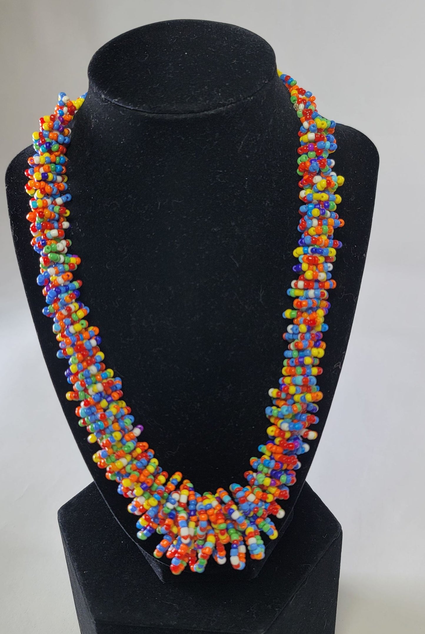 The Rael Handmade Loop Seed Bead Necklace