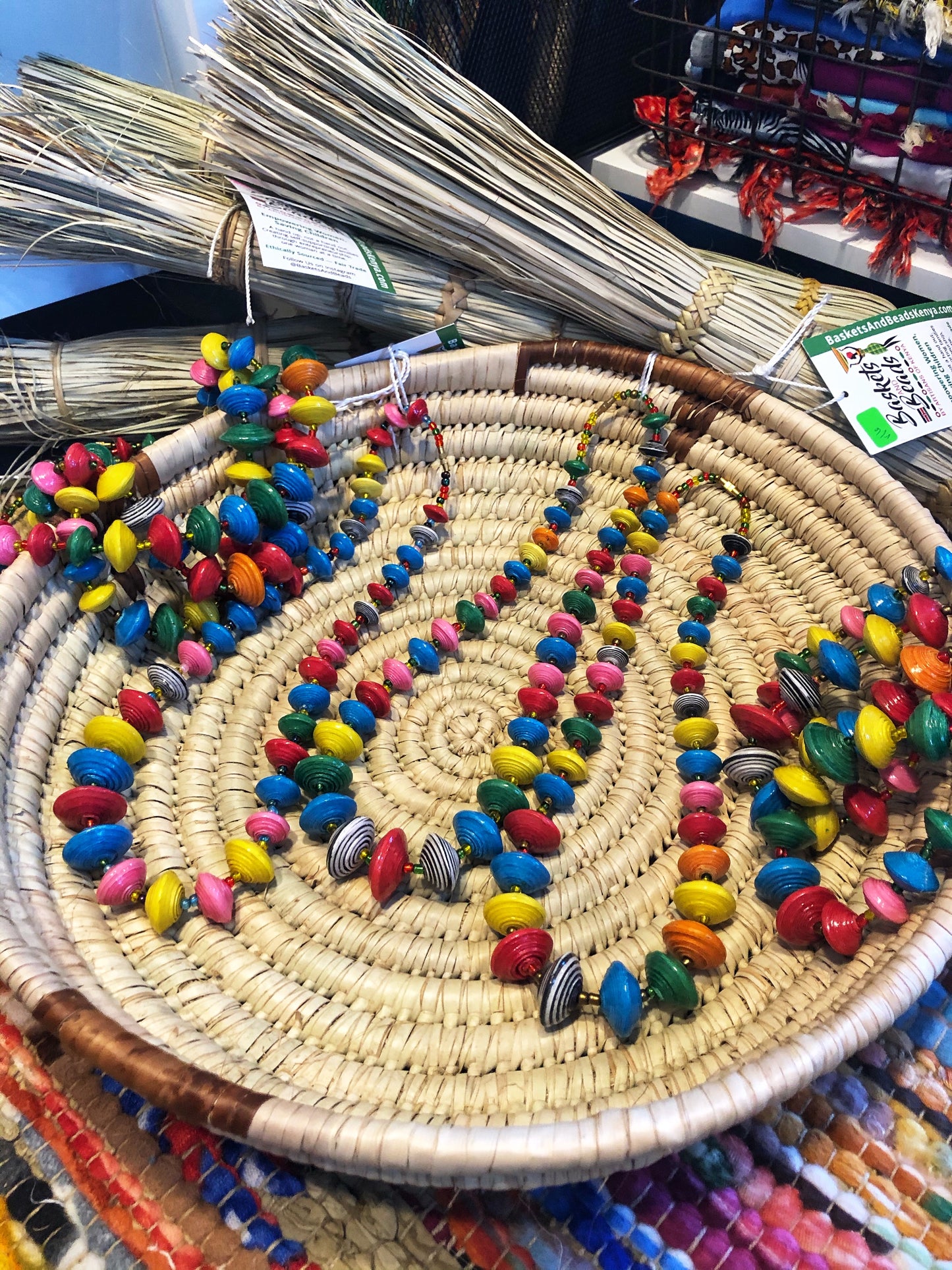 Patricia Collection Sphere and Starship Paper Bead Necklace
