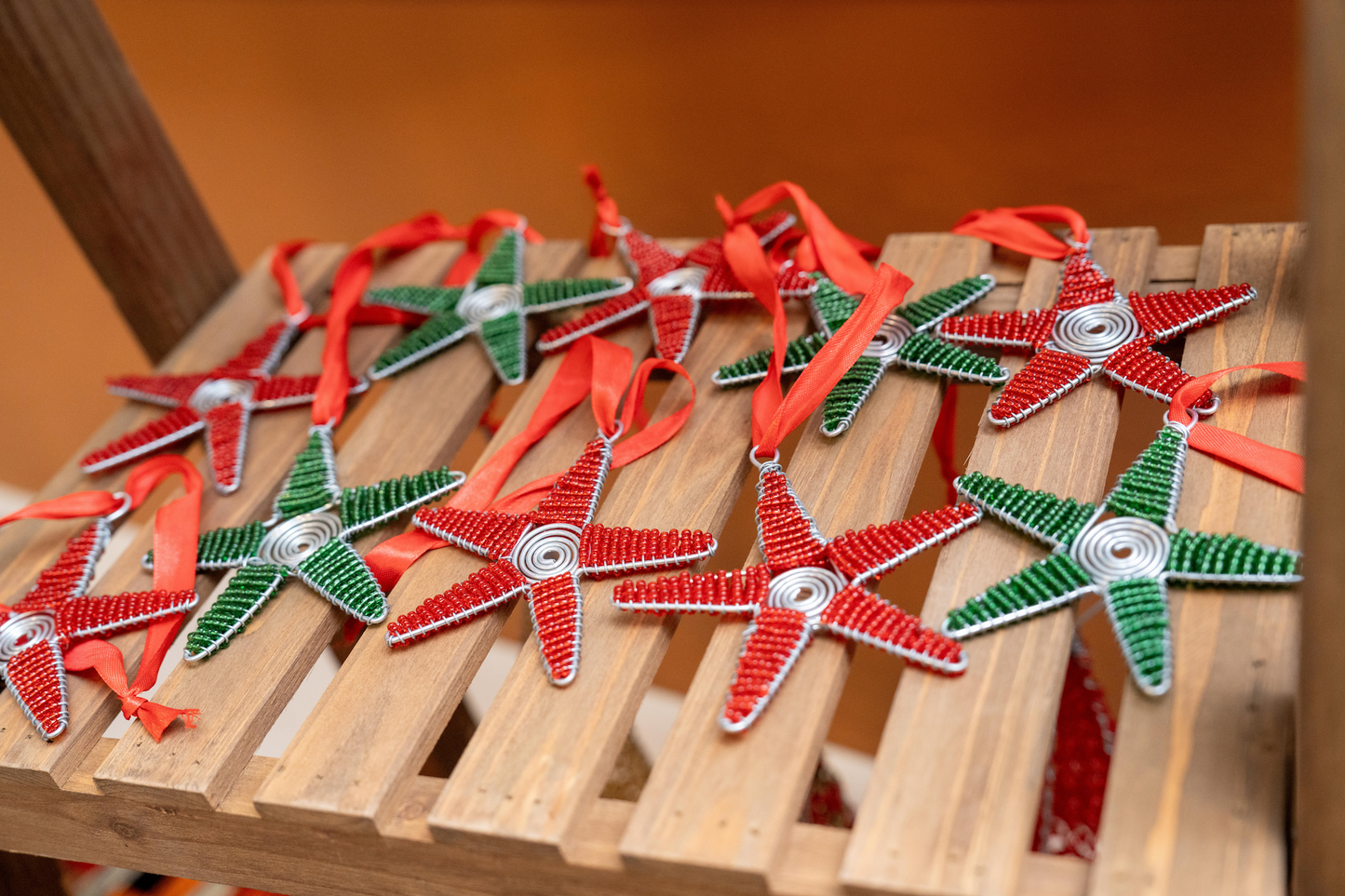 Handcrafted Beaded Star Ornament
