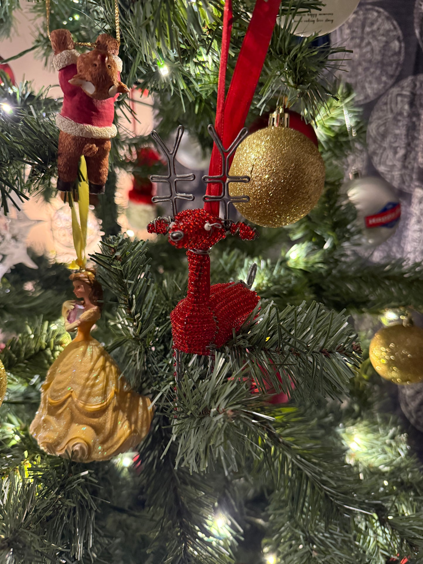 Handcrafted Beaded Reindeer Ornament