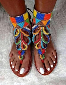 Custom Beaded Sandals