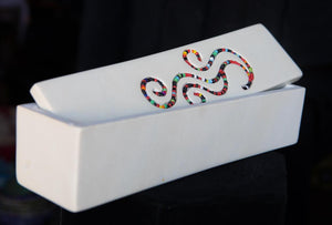 Rectangular Shaped Soapstone Trinket Box