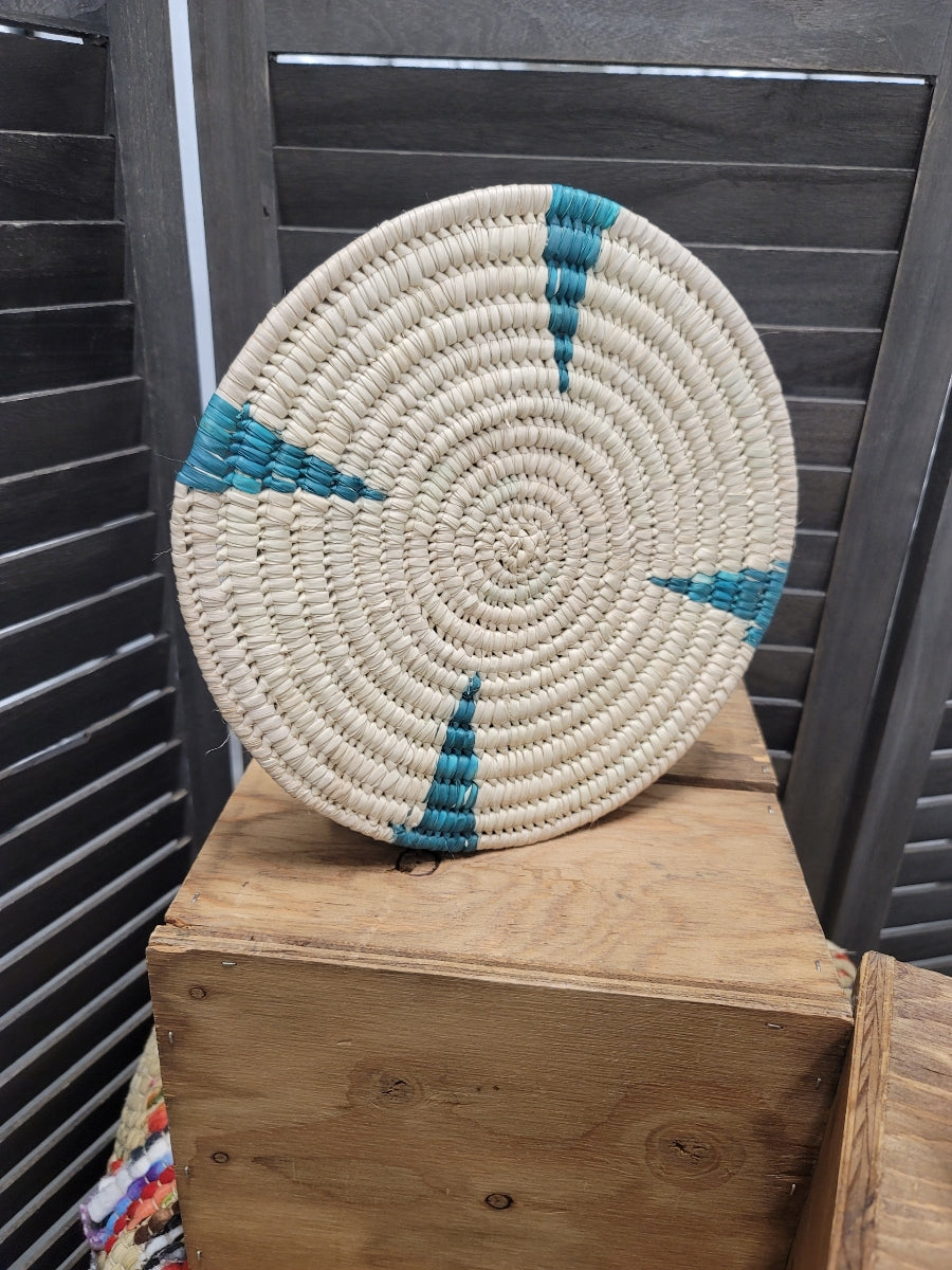 Turkana Collection Round Trivet Turquoise