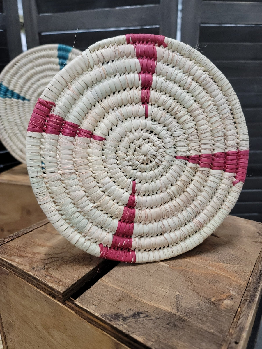 Turkana Collection Round Trivet Pink