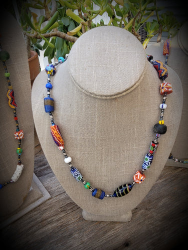 Groovy Glass Bead Necklace