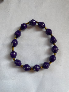 The Patricia Collection Handmade Single Strand Paper Bead Bracelet
